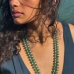 Green aventurine melons with pearls