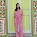 Croatia Sleeveless Embroidered Pant Set