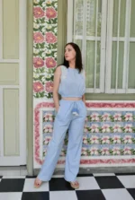 Croatia Sleeveless Embroidered Pant Set - Image 2